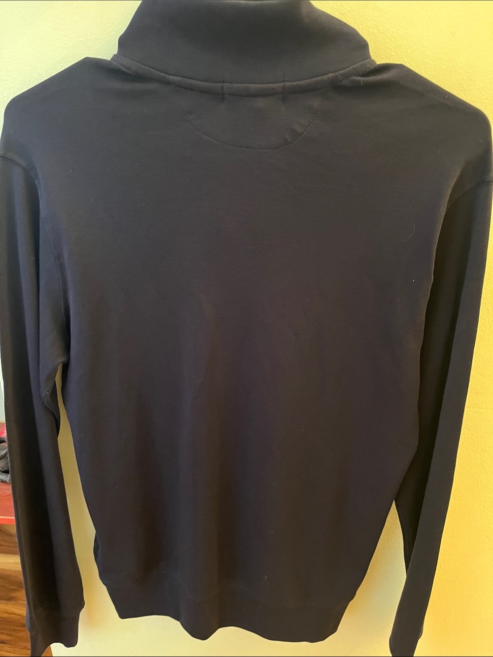 Polo by Ralph Lauren Navy Quarter-Zip Pullover with Red Inner Collar youth 14-16 - Picture 4 of 4